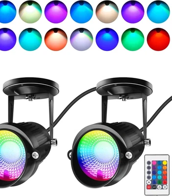 2 RGB поднятия крытый прожектор 110V 5 Вт водонепроницаемый прожекторы с пультом дистанционного управления - Изображение 1 из 4