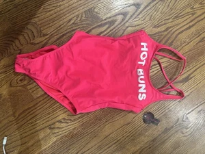 No Boundaries One Piece Swimsuit Women's Size Small Pink Solid Hot Buns New - Picture 1 of 4