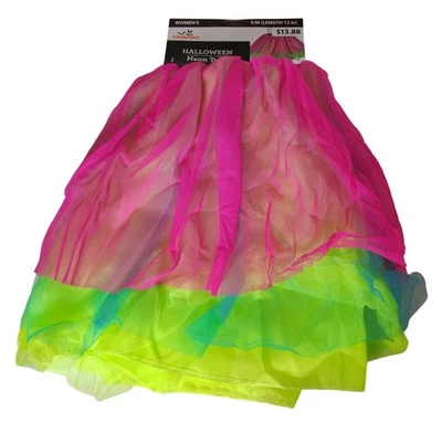 Celebrate! Womens S/M Neon Tutu Skirt Halloween Costume Accessory - Image 1 of 4