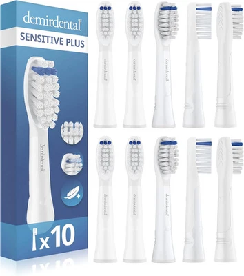 Lot of 10 Demirdental Sensitive Plus Brush Heads for Oral-B Pulsonic  - Image 1 of 4