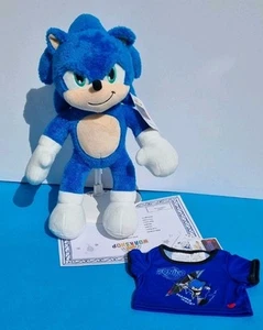 Maglietta BUILD A BEAR Sonic The Hedgehog 3 senza suono peluche e ombra nuova con etichette - Foto 1 di 9