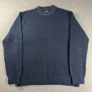 Line Of Trade Chunky Knit Mock Neck Sweater Blue Men’s Size XL - Picture 1 of 6