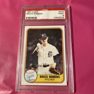 1981 Fleer baseball Card #477 Bruce Robbins Tigers  PSA 9 Mint - Picture 1 of 2