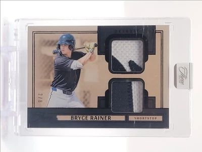 BRYCE RAINER 2025 PANINI THREE AND TWO DUAL PATCH BLACK /8 Q2796 - Image 1 of 2