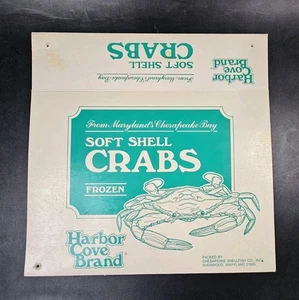 VTG Harbor Cove Softshell Crabs Box Chesapeake Shellfish Co Chesapeake Bay MD - Picture 1 of 5