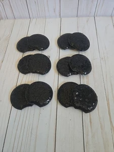 Set of 6 Black sequin mouse ears/DIY Disney mickey ears/ boy mickey ears DIY - Picture 1 of 2