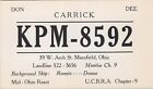 Carte postale radio CB QSL KPM-8592 Don Dee Ronnie femme Carrick années 1960 Mansfield Ohio