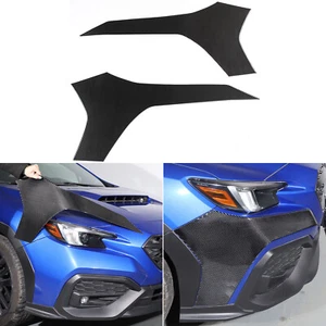 Carbon Fiber Front side light eyebrow panel Sticker Fit For Subaru WRX 2022-2024 - Picture 1 of 22