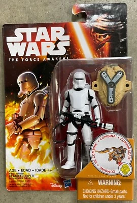 Hasbro Star Wars The Force Awakens FIRST ORDER FLAMETROOPER 3.75" figure NEW - Image 1 of 2