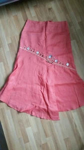Gorgeous Lailishi Unlined Linen Skirt Suit - (Label 46) approx Size 16 BNWOT - Picture 1 of 11