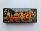 Russian Hand Painted Laquer Box, Jewelry Box, Town of Uglich, Artist Gusev