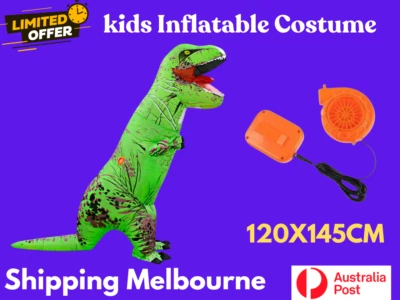 2025 Inflatable Dinosaur Costume Kids Jurassic World Park Trex T-Rex Blow Vic - image 1 of 4