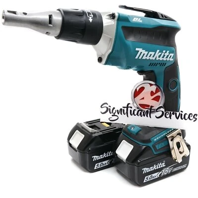 Makita XSF03Z LXT Brushless Drywall Screwdriver Push Drive Gun 5.0 Ah Batteries - Image 1 of 4
