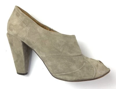 Coclico Womens Gray Suede Bootie Peep Toe Piran Size 39 Made in Spain - Image 1 of 4