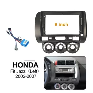9''Car Radio Stereo Dash Frame Panel Fascia w/Harness for Honda Fit Jazz 2002-07 - Picture 1 of 6