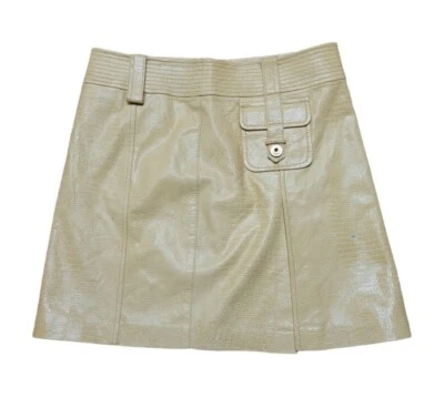 Винтажная кожаная желтовато-коричневая юбка Dolce & Gabbana - размер 42 евро - Изображение 1 из 4