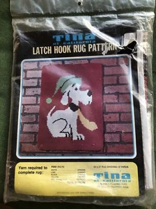 Vintage 60's FIDO Dog Latch Hook Rug Pattern Canvas Tina of California NEW RG76 - Picture 1 of 4