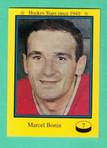 (1) MARCEL BONIN  1992 SPORT FLASH  # 7 CANADIENS LIMITED CARD (H4972)