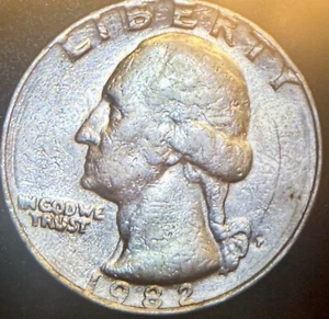 1982 P Quarter, Filled" P" Errors On “Liberty”And "In God We Trust" - Picture 1 of 2