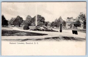 1910's NATIONAL CEMETERY BEAUFORT MIS-SPELLED SC W. BRISTOL ANTIQUE POSTCARD - Picture 1 of 2
