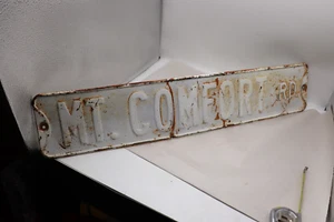 Authentic Used STREET ROAD TRAFFIC SIGN MT. Comfort RD 1 sided 6"x30" - Picture 1 of 6