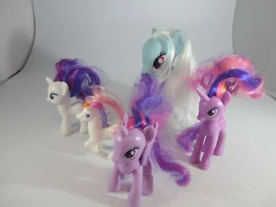 小马宝莉 5 件装可刷小马独角兽飞马 1 可姿势/关节 — 第 1/4 张图片