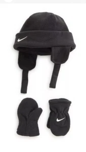 Baby Toddler Nike Kids' Swoosh Fleece Cap & Gloves Set anthracite. 2/4T  NWT - Picture 1 of 2