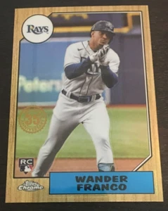 2022 Topps Chrome - Wander Franco - 1987 Topps - RC - #87BC-13 - Rays - Picture 1 of 2