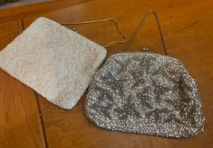 Vintage Richere Walborg Evening Bag Purse Sequin Beaded Clutch PLUS 2nd Clutch! - Picture 1 of 19