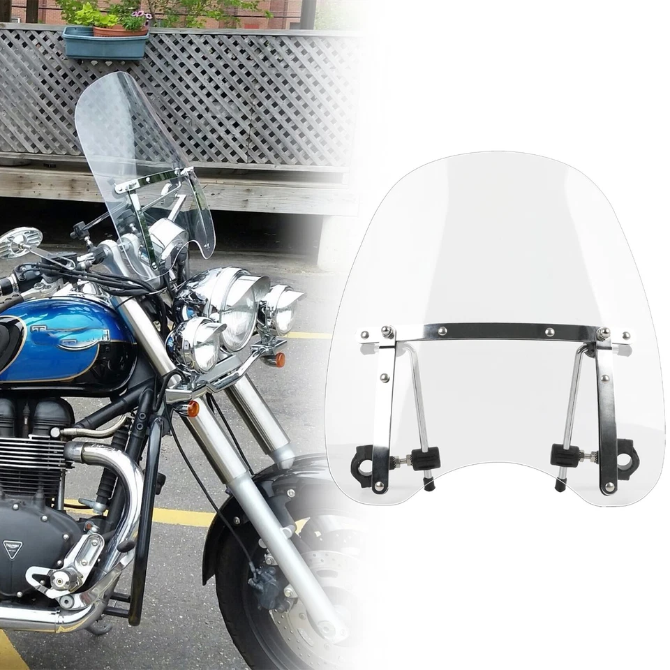 Manillar transparente para parabrisas 7/8" 1" para Triumph Bonneville Speedmaster Foto 1 de 4