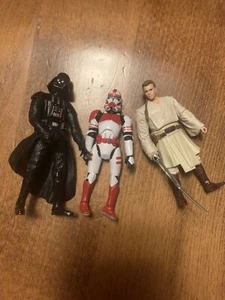 Star Wars 2001 & 2011 & 2004 Darth Vader 3.75" Action Figure Storm Trooper - Picture 1 of 2