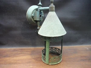 Antique Mission Hand Hammered Copper Porch Light Sconce Lamp Arts & Crafts Tudor - Picture 1 of 9