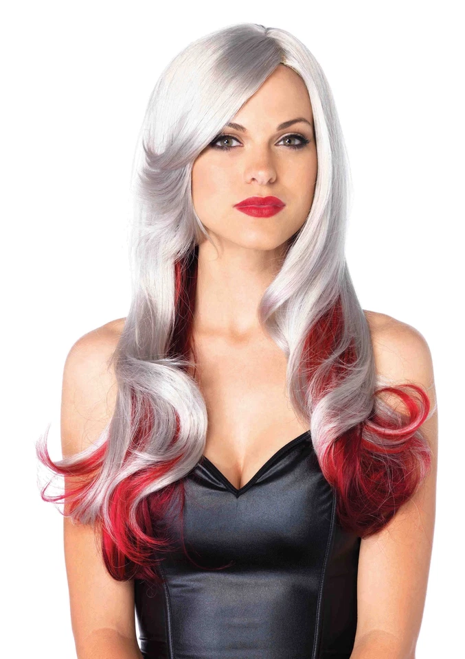 Leg Avenue 2611 Allure Long Wavy Wig Grey/Red - Image 1 of 1