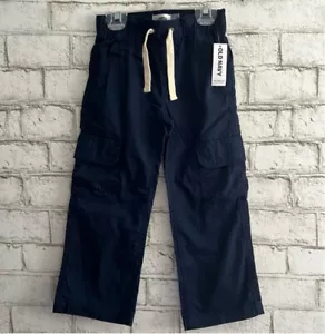 Pantalones cargo nuevos con etiquetas para niños bebé algodón azul marino antiguo con cordones en azul marino talla 3T - Imagen 1 de 5