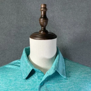 Under Armour Tanners Brook Polo Men Turquoise Short Sleeve Golf Shirt Sz XL - Picture 1 of 8