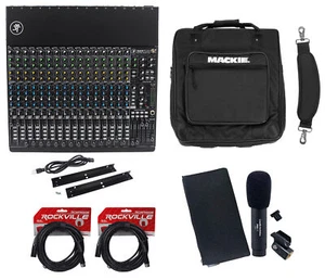 Mackie 1604VLZ4 16-channel Mixer+Travel Bag+PRO37 Microphone+(2) XLR Cables - Picture 1 of 11
