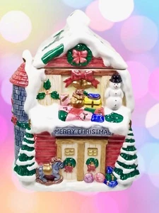 FITZ & FLOYD CHRISTMAS WINTER CABIN HOUSE GIFTS & SNOW COOKIE JAR + BONUS ITEMS - Picture 1 of 9
