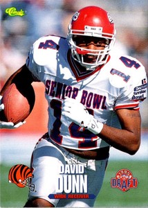 1995 Classic NFL Rookies David Dunn #80 Cincinnati Bengals Football Card