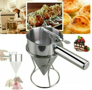 Stainless Steel Donut Cupcake Waffle Batter Funnel Pancake Dispenser Baking Tool - Picture 1 of 11