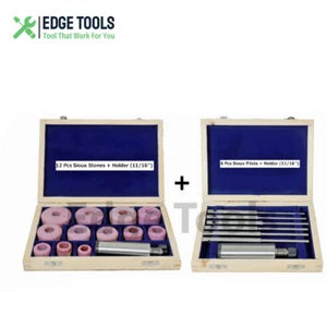 Sioux Valve Seat Grinding Wheels 12 Pc With 6 Pcs Pilots + 2x Stone Holder 11/16 - Picture 1 of 22
