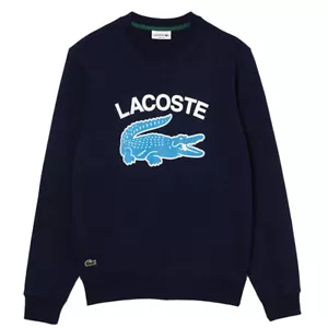 $ 145,00 Lacoste SH9689 Größe 4-M (MEDIUM) Krokodildruck Logo Sweatshirt, marineblau - Bild 1 von 12
