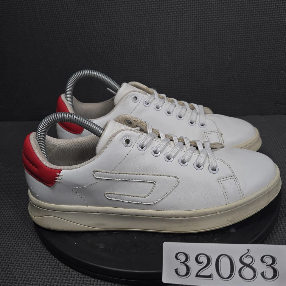 Diesel S-Athene Low W Zapatos Mujer Talla 9 Blanco Rojo Cuero Tenis Informales Foto 1 de 4