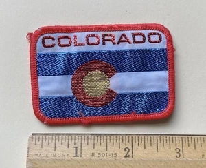 Colorado State Flag CO Metallic Thread Souvenir Woven Patch - Picture 1 of 3