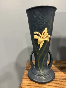 Roseville Pottery Blue Zephyr Lily Vase #139-12" Vintage Reproduction? - Picture 1 of 7