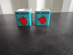 Mr Men ,Mr Strong Egg Cups, Egg Holder X2(11) - Picture 1 of 5