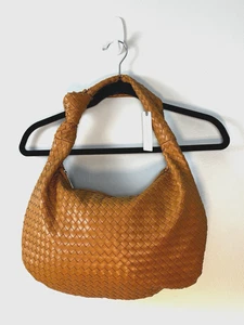 Anthropologie Boho Melie Blanco Weave Vegan Schultertasche Handtasche Hobo Bag Neu mit Etikett MANGEL - Bild 1 von 19