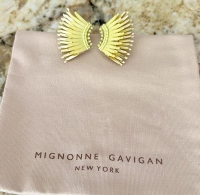 Pendientes Mini Madeline 100% Auténticos MIGNONNE GAVIGAN Amarillo Claro y Oro Foto 1 de 4