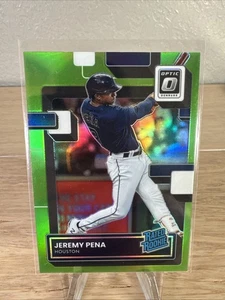 2022 Panini Donruss Optic - Rated Rookie Jeremy Pena #119 Lime Green Prizm (RC) - Picture 1 of 2