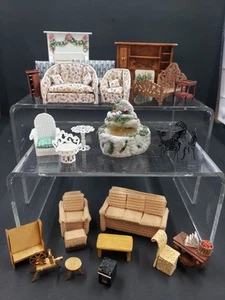Dollhouse Miniature Small Scale LOT Artisan and Kit Made Pieces 1:48 Scale - Picture 1 of 15