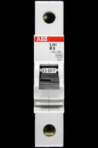 ABB 6 AMP CURVE B 6kA MCB CIRCUIT BREAKER S261 - Picture 1 of 6
